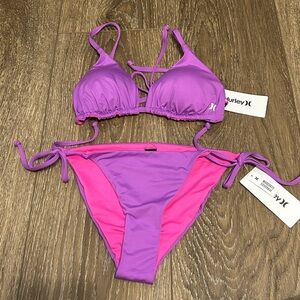 Hurley Pink-Purple Reversible Bikini Set